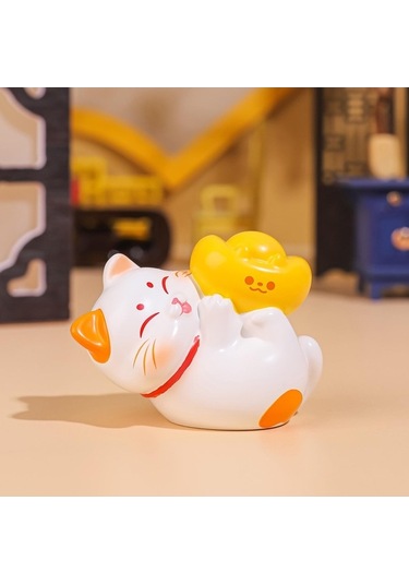 Pazly Süsleme Suntek Şanslı Kedi Figürü 5,6x3,4x4,1-cm-stil-a Ma