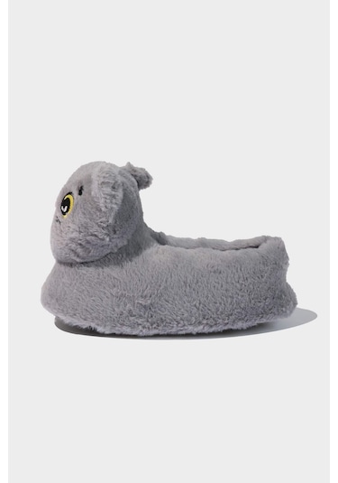 DeFacto Kız Çocuk Düz Taban Panduf B0225A824WNGR130 Gri