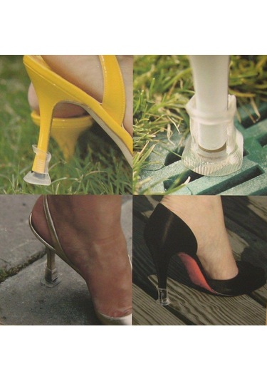 10 Çift L (geniş):11-14 mm Kır Düğünleri Topuklu Ayakkabı Topuk Ucu Koruyucu Şeffaf Aparat