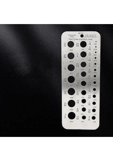 Homyl Boyut Uçları Ölçüm Matkap Ölçer 1/16-1/2" Ölçü