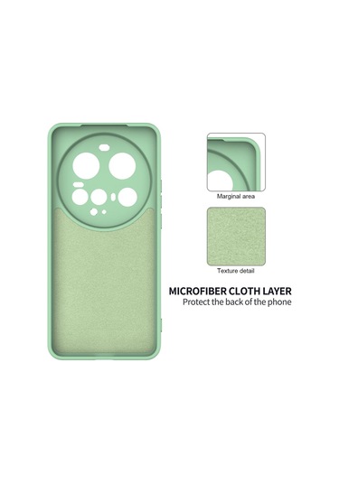 Xiaomi 15 Ultra Düz Renkli Sıvı Silikon Damlamaz Tam Kapsama Telefon Kılıfı Yeşil