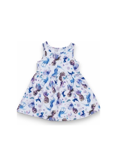 Elsa Kız Çocuk Elbise St07437 Mavi