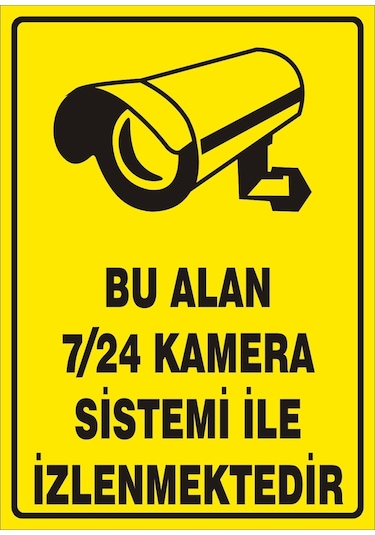 Kamera Ile Izlenmektedir Levhası (Galvaniz)
