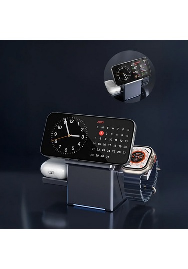 Earldom Wc65 3 İn 1 15w Telefon 2.5w Saat Ve 5w Airpods Uyumlu Charger