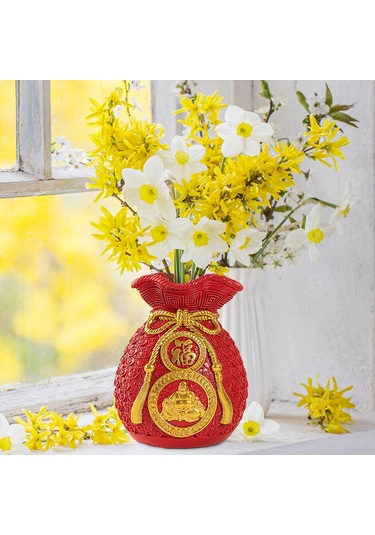 Suntek Bahar Şenliği Çanta Feng Shui Vazo Süs Reçine M