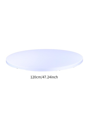 Suntek Fitted Yuvarlak Masa Örtüsü Elastik Kenar Kaymaz Beyaz