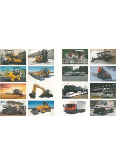 Taşıtlar Sticker Çıkartma 8 Yaprak 64 resim 4x6 cm lik