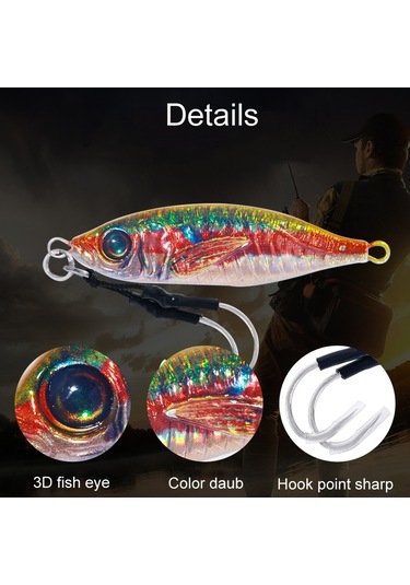 10 Renk/set Hengjıa Demir Plaka Kurşun Balık Kukla Yem Yavaş Marş Deniz Balıkçılığı Lures, Model: 40g