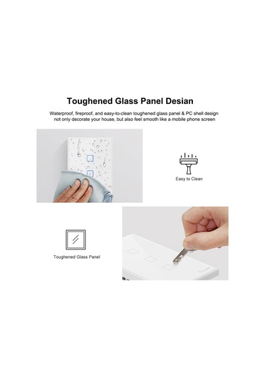 Yifomall Sonoff T2us1c-tx Akıllı Duvar Anahtarı 1 Grup Wi-fi Dokunmatik Abd Standardı - Uzak Kumanda, Akıllı Ev Entegrasyonu Alexa, Google Home Rf 433mhz Desteği