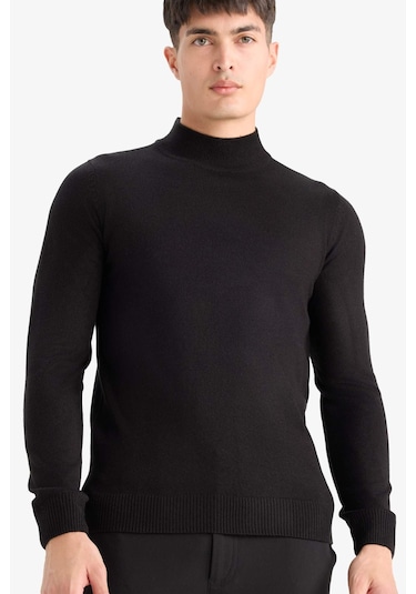 Defacto Slim Fit Dar Kesim Balıkçı Yaka Basic Düz Triko Kazak R1127az25wnbk27 Siyah Defacto Slim Fit Dar Kesim Balıkçı Yaka Basic Düz Triko Kazak R1127az25wnbk27 Siyah