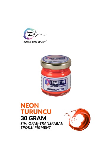 Neon Sıvı Pigment Boya Epoksi İçin/ Turuncu/ Canlı Renkler