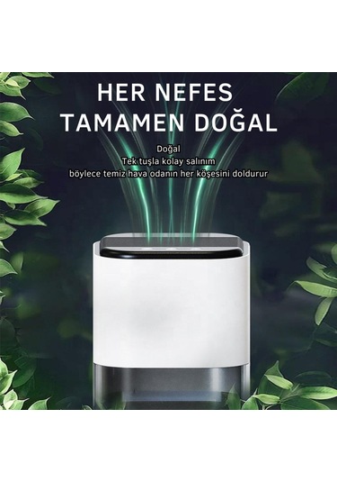 Coofbe 2000ml Işıklı Banyo Mutfak Dolap Nem Alma Cihazı Mantar Rutubet Nem Küf Önleyici Dehumidifer Beyaz