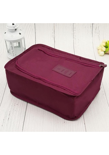 Lacivert Taşınabilir Katlanır Küçük Saklama Çantası Ayakkabı Saklama Çantası Çok Fonksiyonlu Plaj Seyahat Ayakkabı Çantası Lacivert