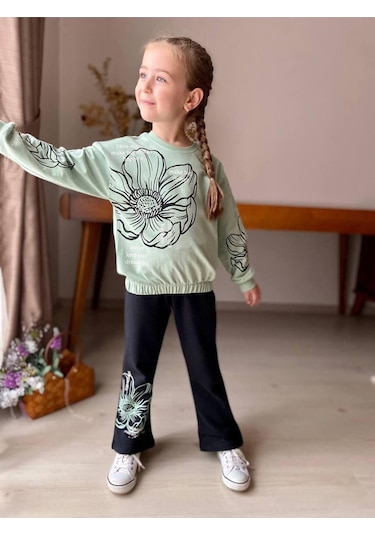 Kız Çocuk İspanyol Paca 2'li Takım Yeşil