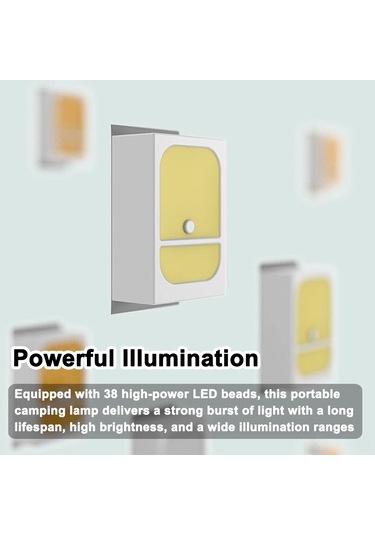Teltree Uzun Ömürlü Led Kamp Lambası: 3 Renk Sıcaklığı, Şarj Edilebilir, Su Geçirmez, Taşınabilir Çadır Aydınlatması Bej
