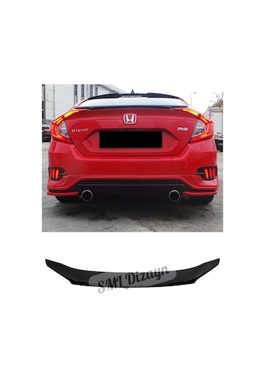 Honda Civic Fc5 Bagaj Üstü Parlak Siyah Spoiler-spoyler