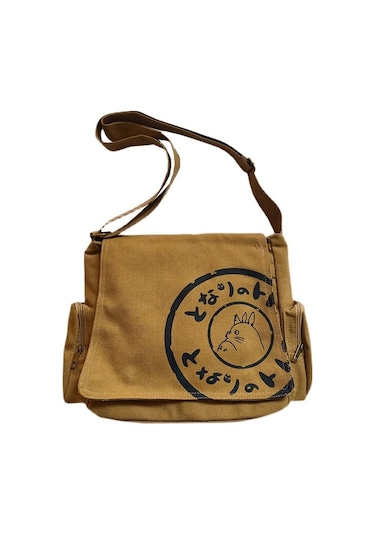 My Neıghbour Totoro Messenger Çanta Kadınlar İçin Tasarımcı Çantalar Kadın Omuz Askılı Çapraz Askılı Tuval Kadın Büyük Tote Çantalar Karikatür Auburn Çok Renkli