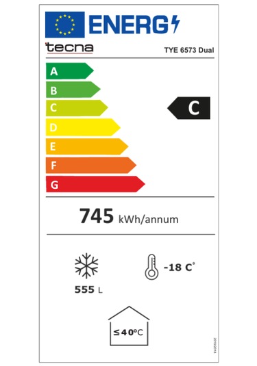 Tecna TYE 6573 Dual Ticari Yatay Dondurucu Beyaz