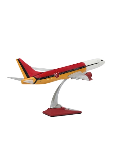Zekupp Boeing 737-800 1/100 Ölçek Sarı Kırmızı Klasik Maket Uçak