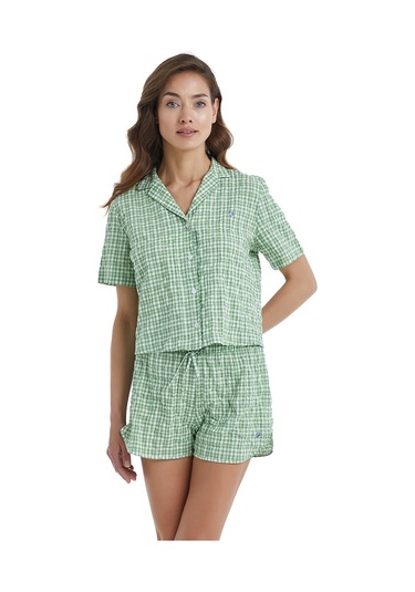 Kadın Pijama Üstü 60410 - Yeşil Yeşil