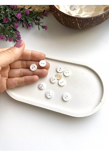 Siberiana 11 Mm İnci Tanesi Kabuk Düğmeleri 241868413