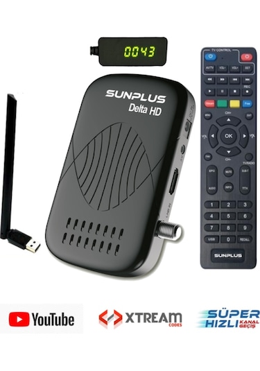 Sunplus Astra Delta Full Hd Çanaksız Uydu Alıcı Akıllı Kumanda