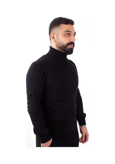 Twister 3623 Siyah Balıkçı Yaka Erkek Kazak