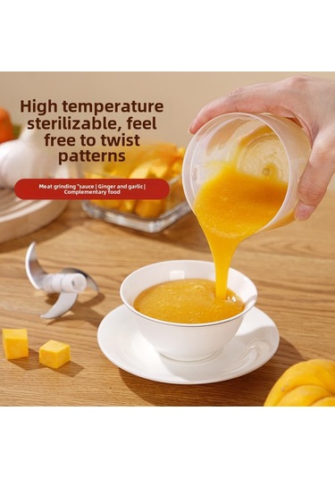 Dianziye Evde Mutfak Kullanıma Uygun 250ml Mavi Minik Kablosuz Elektrikli Sarımsak, Fıstık, Tohum Dövürücü Ve Ezici Aleti Diğer