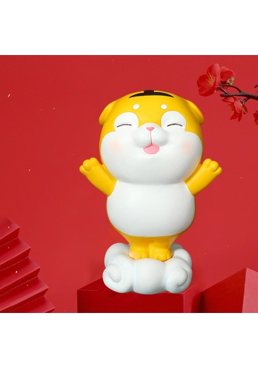 Homyl Çin Tarzı Heykeli Kumbara Para Kutusu Heykelcik Ev Ayakta Orta