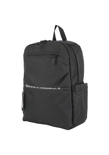 Siyah Okul Sırt Çantası Ortaokul Lise Geniş İç Hacim Su Geçirmez Kumaş Yandan Cepli Siyah