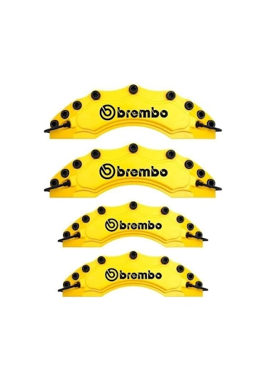 Maserati Ghibli Uyumlu Brembo Sarı Kaliper Kapağı 4 Parça Ön Arka Set