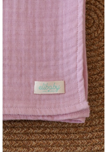 Organik Pamuk Ekstra Yumuşak 4 Katlı Müslin Battaniye Pudra Pembe 85x100 CM Pudra Pembe