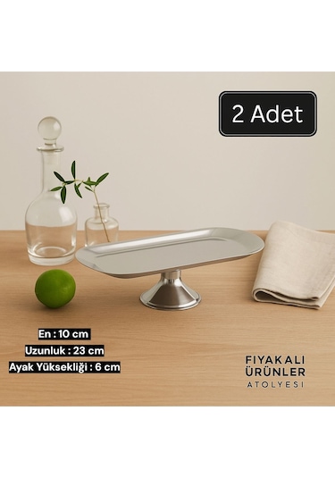 10x23 Cm Ayaklı Kayık Gold Sunumluk,çerezlik,kahvaltı Tabağı,sunum Tabağı,kozmetik,takı Tabağı Gümüş
