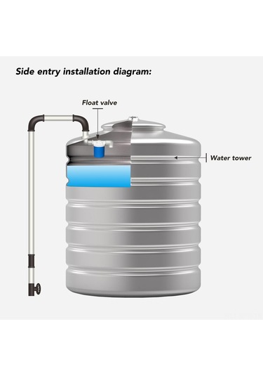 Maiyame Plastik Otomatik Su Seviyesi Kontrol Valfi, Sızıntı Engeli, Kompakt, G1/2 Yan Girişli, Su Depoları İçin, Otomatik Açma/kapatma