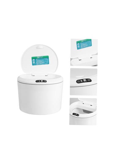 Qianfan Çöp Tenekesi Akıllı Çöp Konteyneri Araba Konteyneri Süt Beyazı