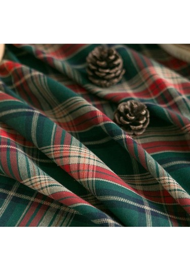 Noel Masa Örtüsü Kumaş Sanatı Amerikan Tarzı Yeşil Izgara High-end Masa Örtüsü Çay Masası Masa Örtüsü