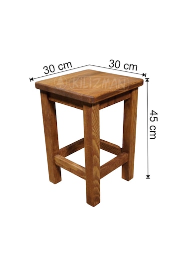 Ortoklaz Masif Ahşap Tabure