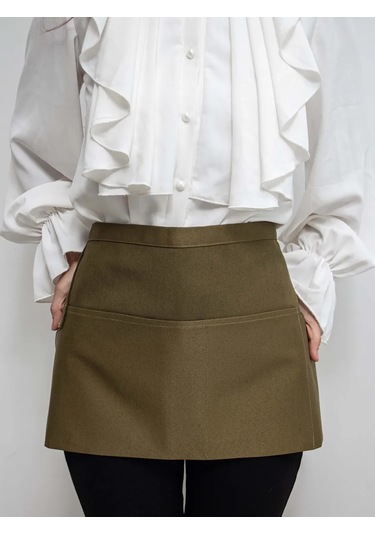 Leohome Belden Geçmeli Cepli Garson Önlüğü 441058451 Khaki