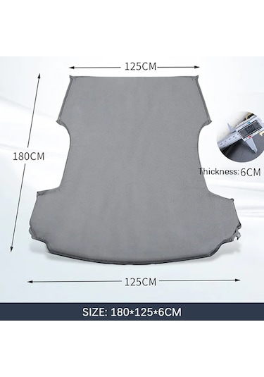 Tesla Model Y İçin Araç İçi Şişme Yatak ve Yastık Seti + Pompa Siyah