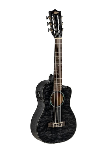 Lanikai Qm-bkceg Quilted Maple Elektro Guitalele - Siyah Profesy