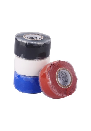 Geeroyoo Kırmızı Silikon Kauçuk Kendine Yapışkan Band: 25mmx3m, Su Geçirmez, Yüksek Isı Dayanıklı -50 C/+260 C , Elektrikli Bağlantılar, Araç, Gemi Tamiri İçin