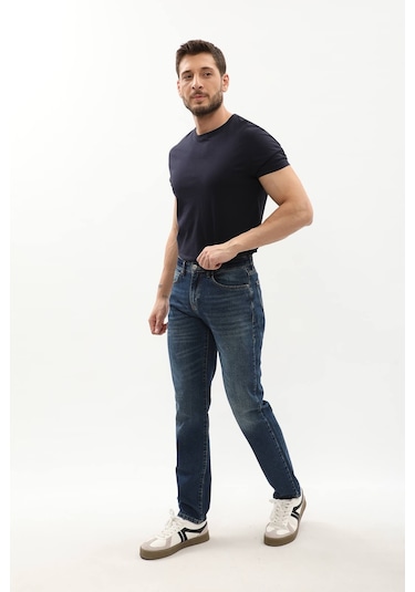 Erkek Normal Kalıp Regular Jean Pantolon Mavi