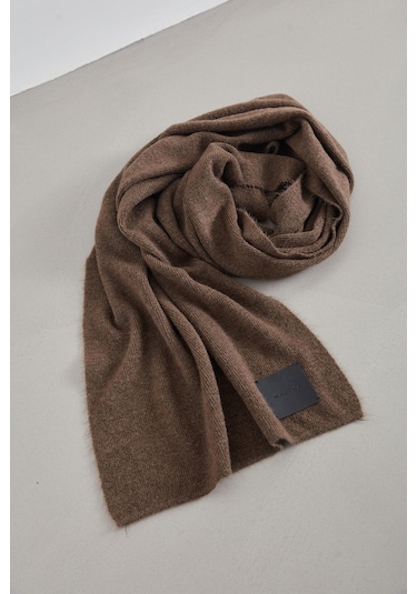 Cozy Yumuşak Dokulu Atkı Kahverengi Kahverengi