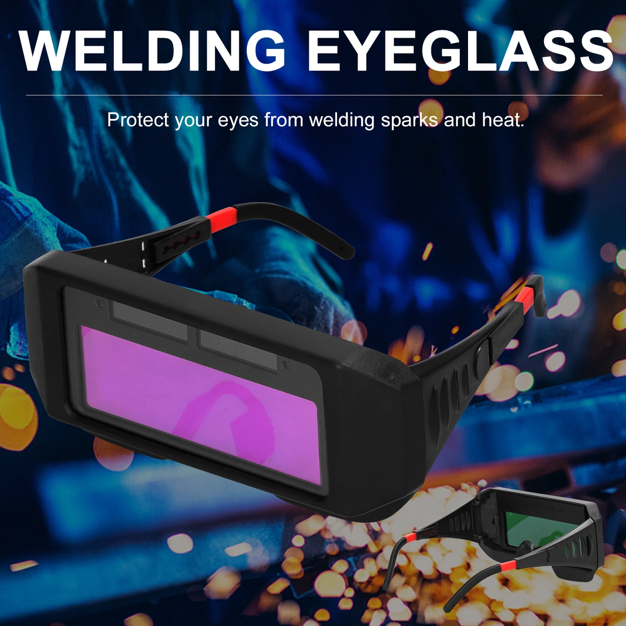 Skycity Kafa Tutan Otomatik Parlaklık Regülasyonlu Kaynak Gözlüğü - Isı Ve Çakmak Koruyucu Elektrik Kaynakçılığı Göz Koruması