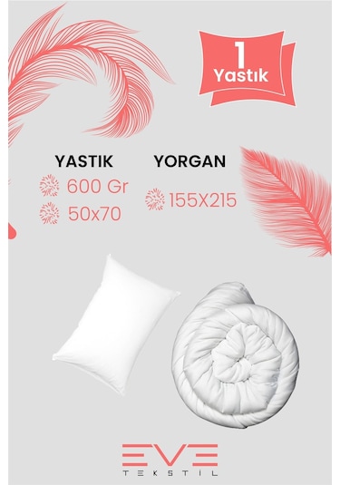 Eve Tekstil Tek Kisilik Yorgan Seti 155x215 Cm Beyaz