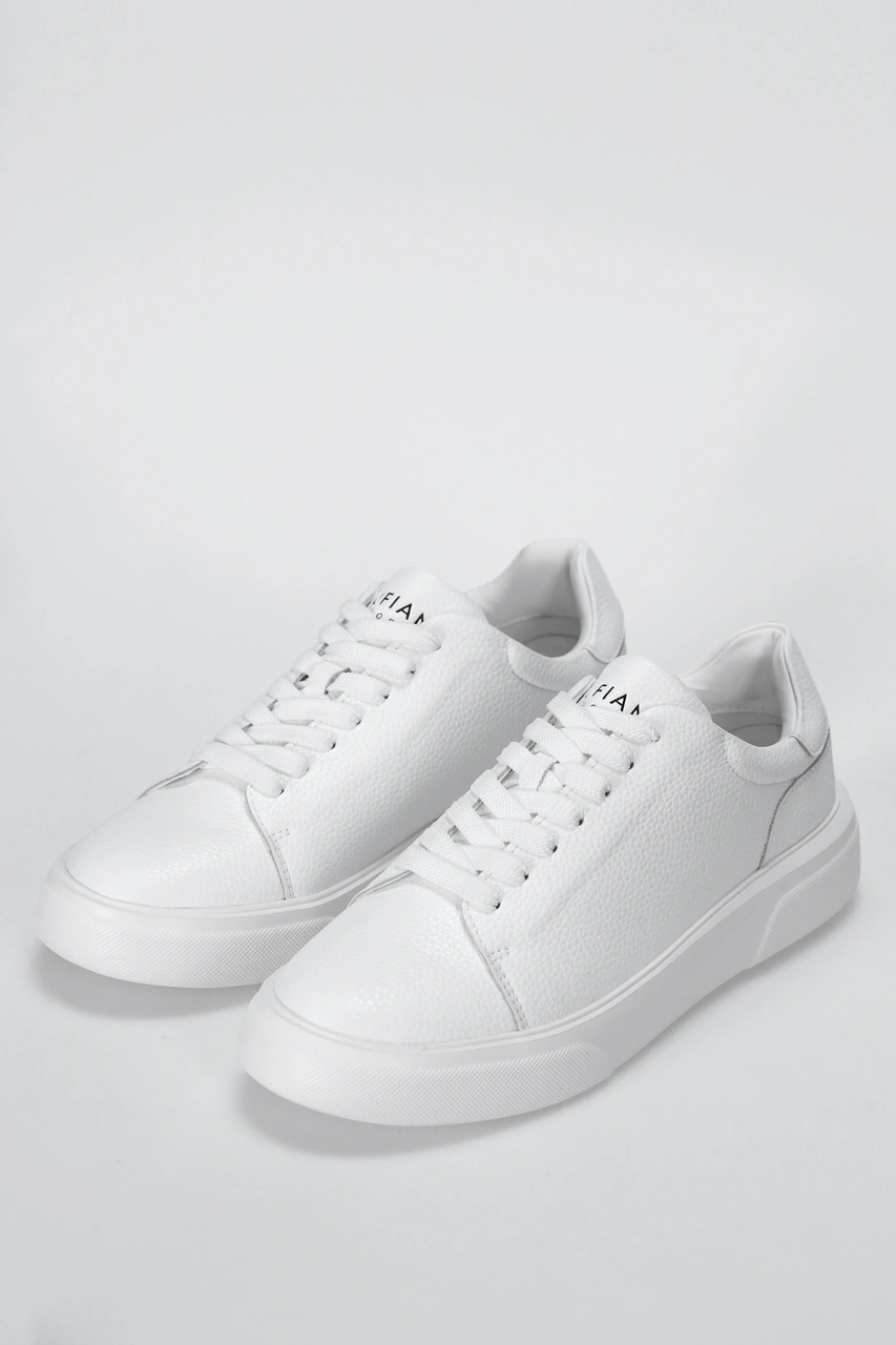 Lufian Tommy Erkek Deri Sneaker Ayakkabı Beyaz Beyaz 112230222100500 Beyaz