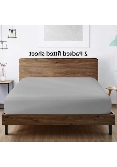 Trendooze 78.74''x78.74'' Açık Gri Yumuşak Tüm Sezon Yatak Çarşafı Sunshine022 Açık Gri