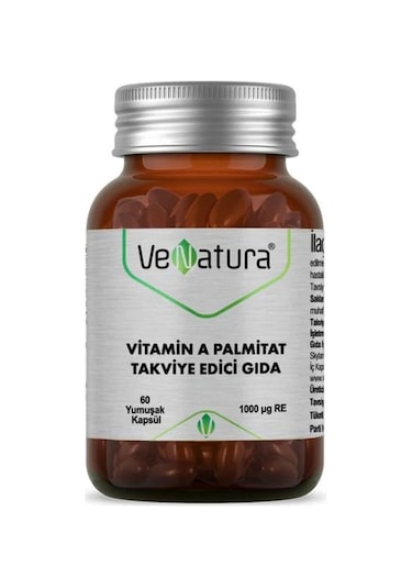 VeNatura Vitamin A Palmitat 60 Yumuşak Kapsül