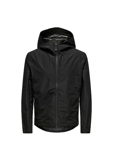 Only & Sons Erkek Onsfınlystorm Kapüşonlu Fermuar Kapamalı Ceket 22034367 Siyah Siyah