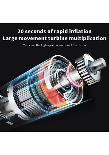 Yaozixa Araç Lastikleri İçin Taşınabilir Akıllı Hava Kompresörü, Kablosuz, Sayısal Göstergeli, 60w, 150psı, Powerbank Özelliği Usb-c Şarj